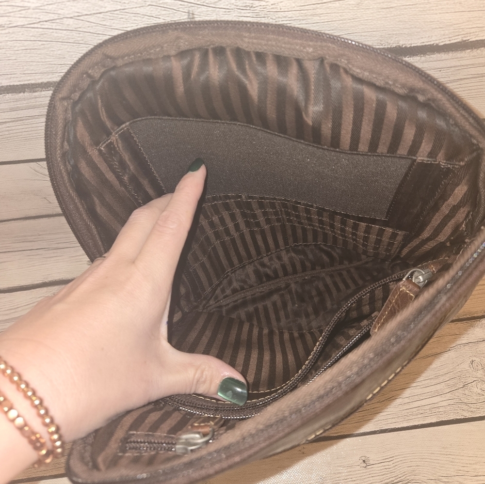 Jack Georges Voyager Or Adele Slim Backpack Hand Stained Buffalo Leather Brown — image 6 of 8